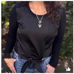 CAbi Crosstie Pullover Size M